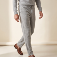 The Ludlow merino trousers seen from a three-quarter angle