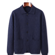 The Blenheim — Merino Overshirt — Navy Blue