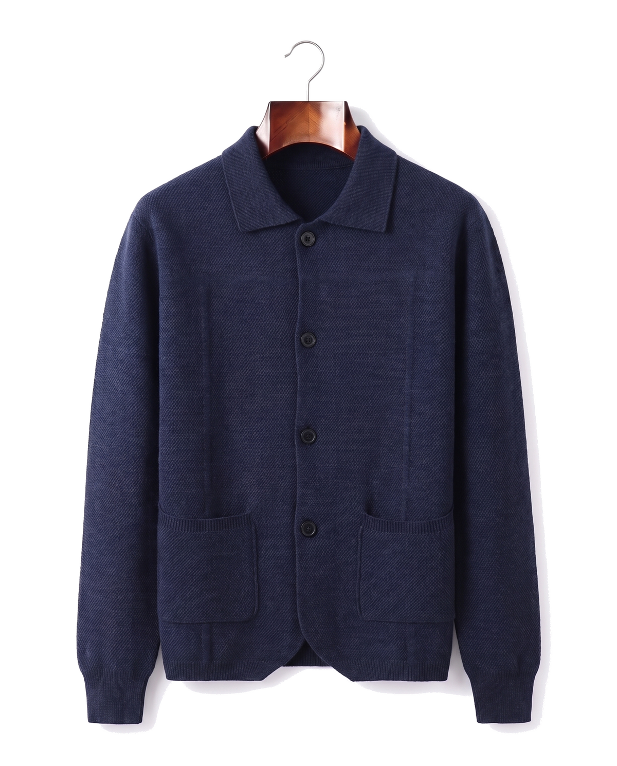 The Blenheim — Merino Overshirt — Navy Blue