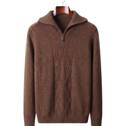 The Whitby — Merino Half-Zip — Brown