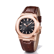 The Ascot — Leather Strap Watch — Black