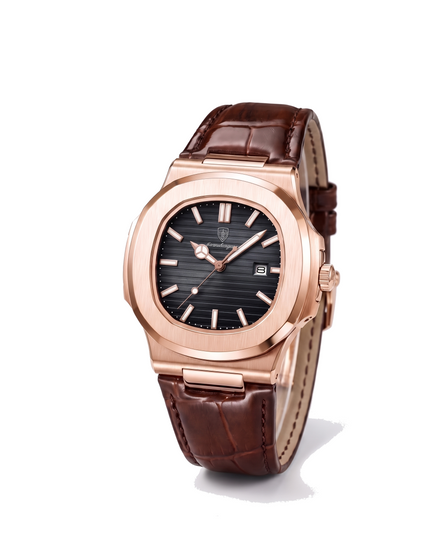 The Ascot — Leather Strap Watch — Black