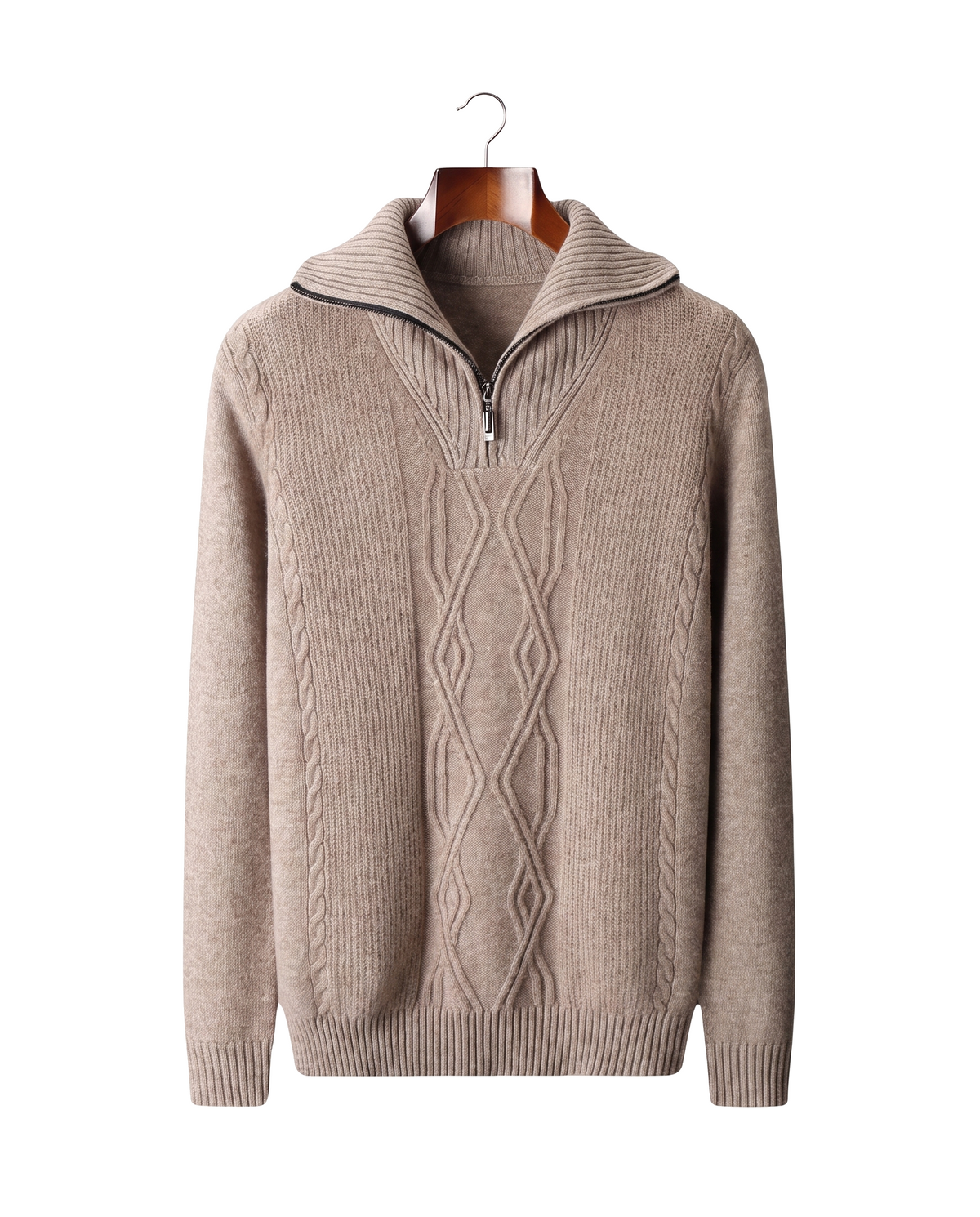 The Whitby — Merino Half-Zip — front