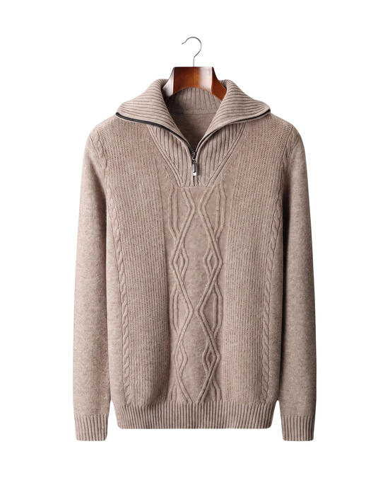The Whitby — Merino Half-Zip — front