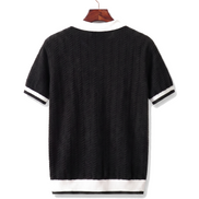The Marlow Textured Knit Polo, back on hanger