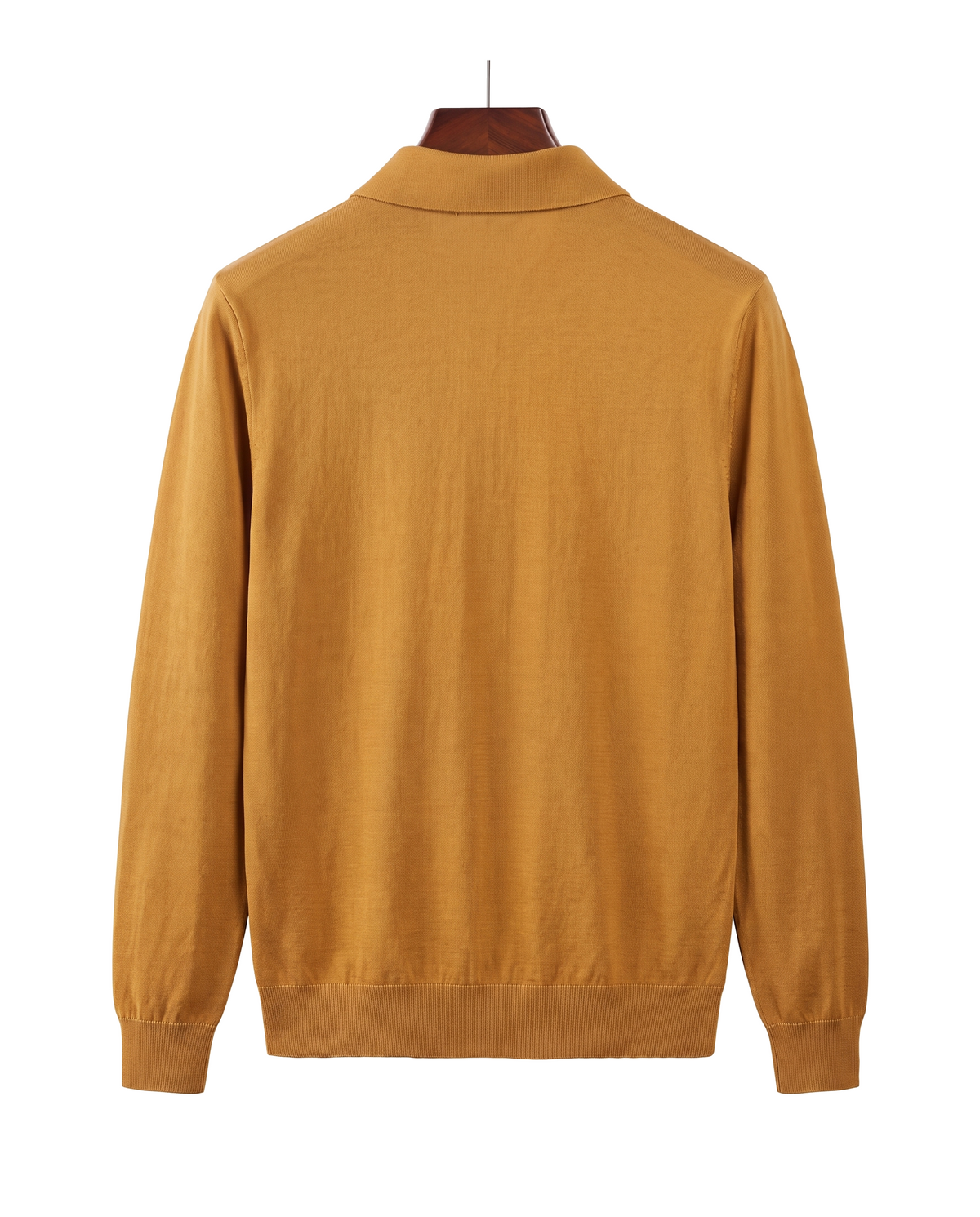 The Fairhaven knitted shirt jacket, back on hanger