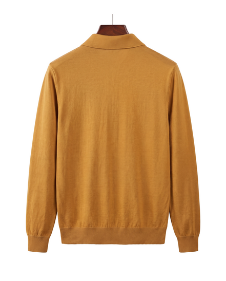 The Fairhaven knitted shirt jacket, back on hanger