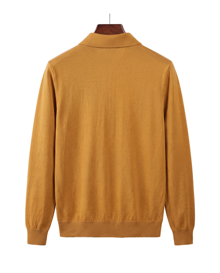 The Fairhaven knitted shirt jacket, back on hanger