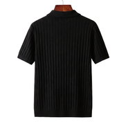 Osborne ribbed zip polo back