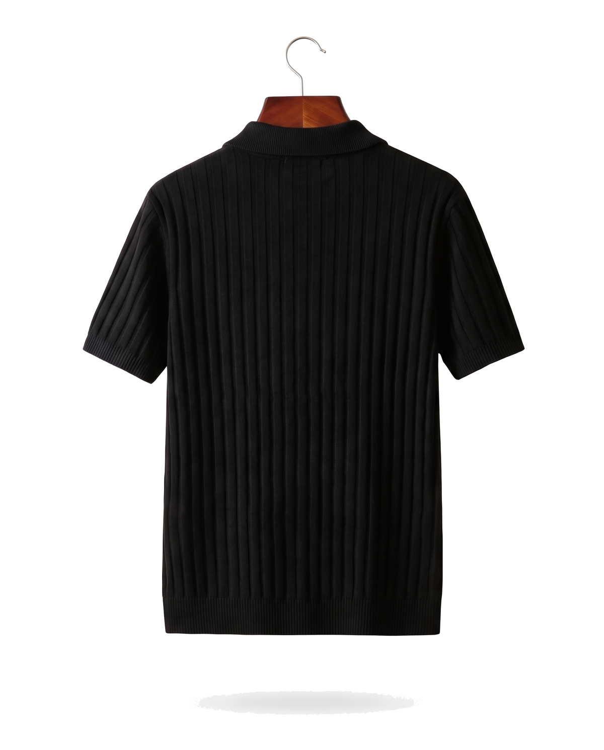 Osborne ribbed zip polo back