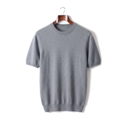 The Aldwych cashmere tee — Shadow Flint