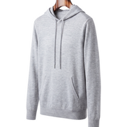 The Ashdown merino hooded jumper — Light Gray