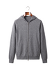 The Brackley merino zip-through hoodie, front on hanger