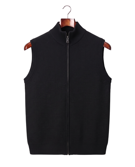 The Hartley — Zip Gilet — Black