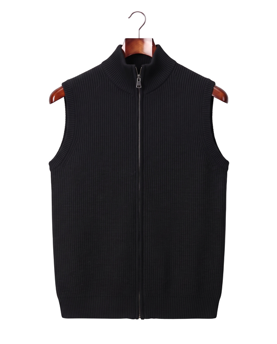 The Hartley — Zip Gilet — Black