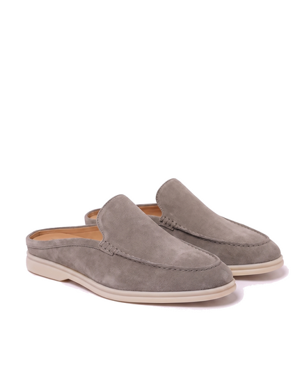 The Sloane — Suede Mules — Grey