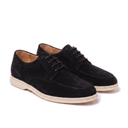 The Regent — Suede Apron Derby — Black