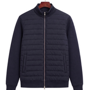 The Kensington — Quilted Knit Hybrid Jacket — front