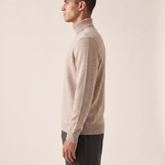 The Langham merino rollneck shown in side profile