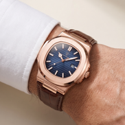 The Ascot watch worn on the wrist beneath a shirt cuff
