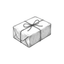 Hand-drawn pen and ink illustration of a wrapped parcel tied with string