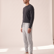 The Grafton merino joggers shown in side profile