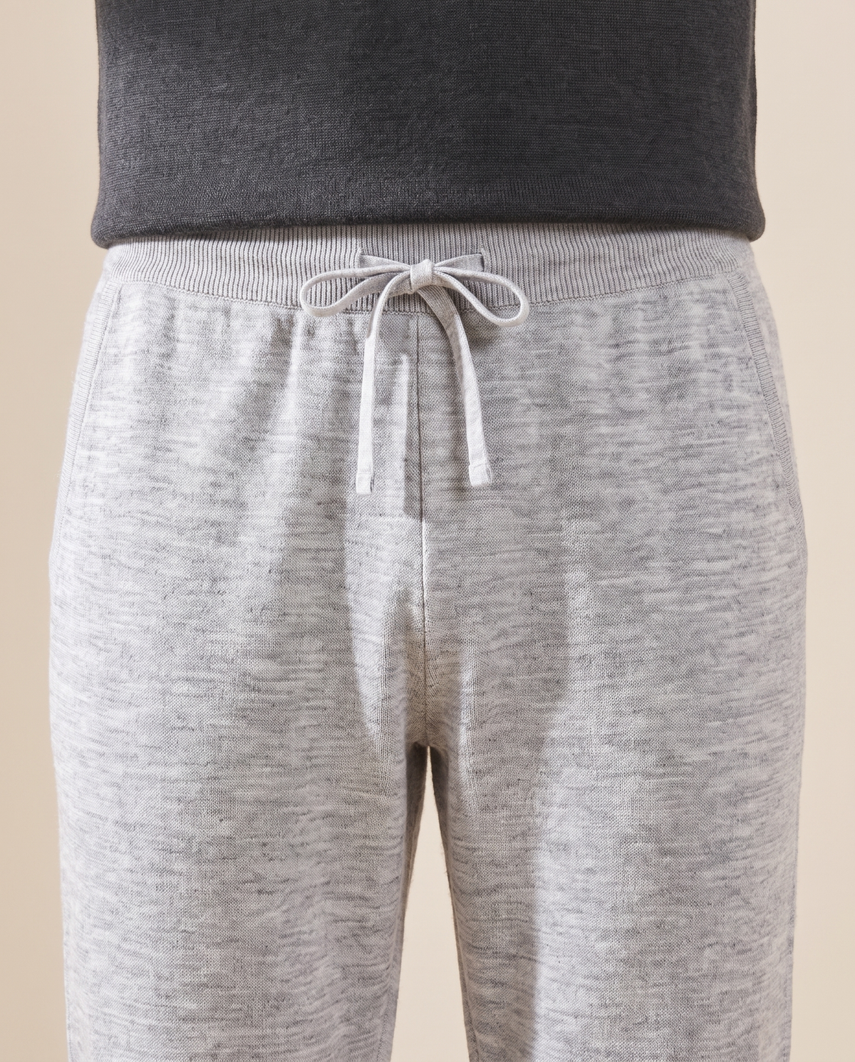 Close-up of the drawstring waistband on The Grafton